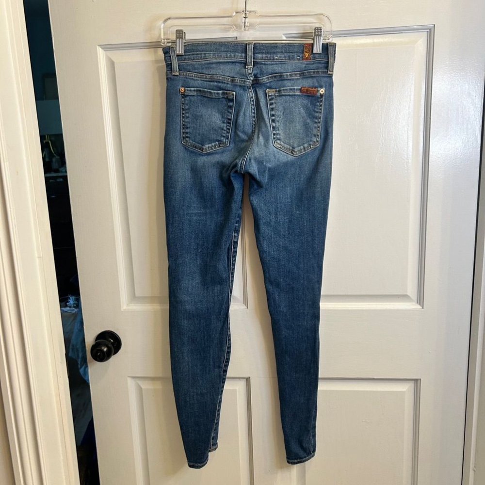 Women's 7 For All Mankind The Skinny Jeans - Size 26 Blue - Picture 2 of 11